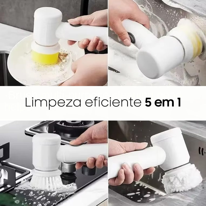 Escova Portátil Rotativa 5 em 1 de Limpeza Fina e Pesada Washer® - Limpeza Prática