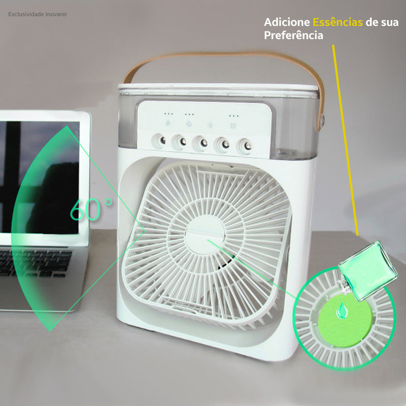 Mini Ar Condicionado Portátil FreshAir® Plus com Ventilador e Umidificador