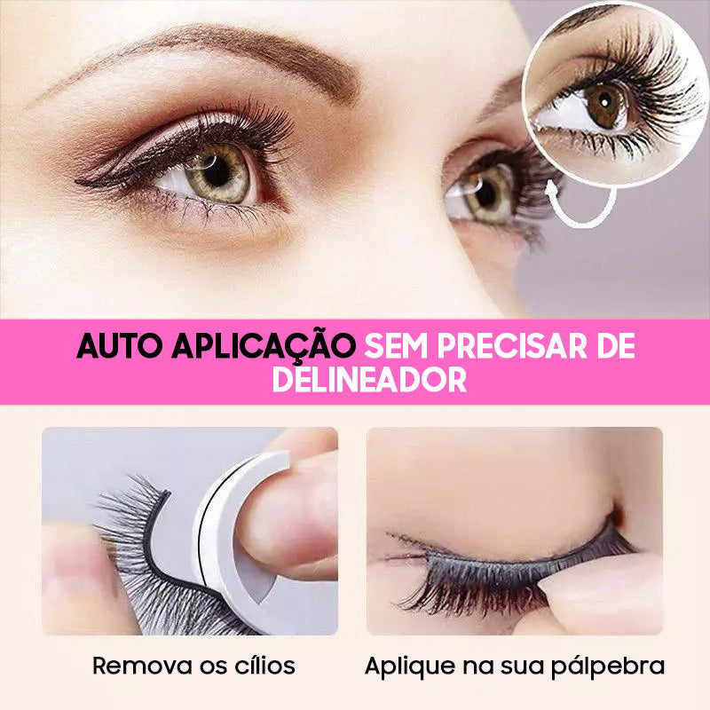 (COMPRE1 LEVE 3) Cílios QueenRoyal® Autoaplicável & Reutilizável