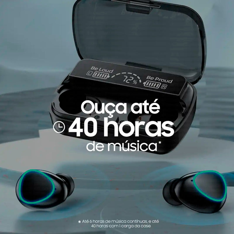 COMPRE 1 LEVE 2 - Fone Bluetooth a Prova D'água e com Microfone AlfaPods® T20 Pro