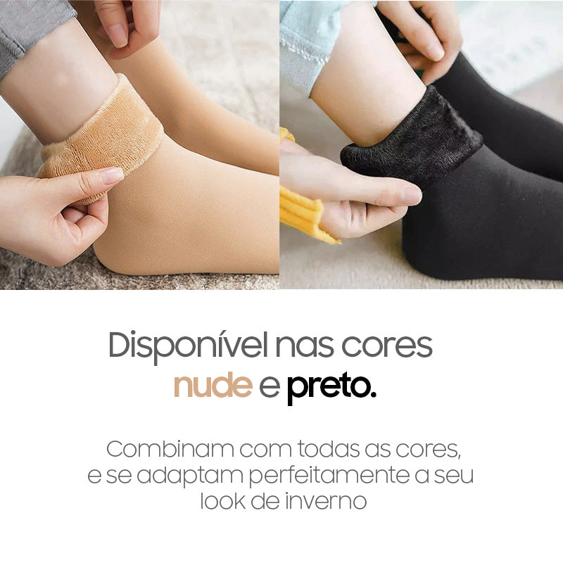 Kit com 6 Pares de Meias Térmicas Peluciadas de Inverno Puffer®️