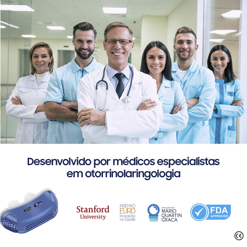 SLEEPGUARDIAN® - O PRIMEIRO DISPOSITIVO ELETRÔNICO MICRO-CPAP PRO® - SEM TUBO, SEM MÁSCARA E SEM FIOS