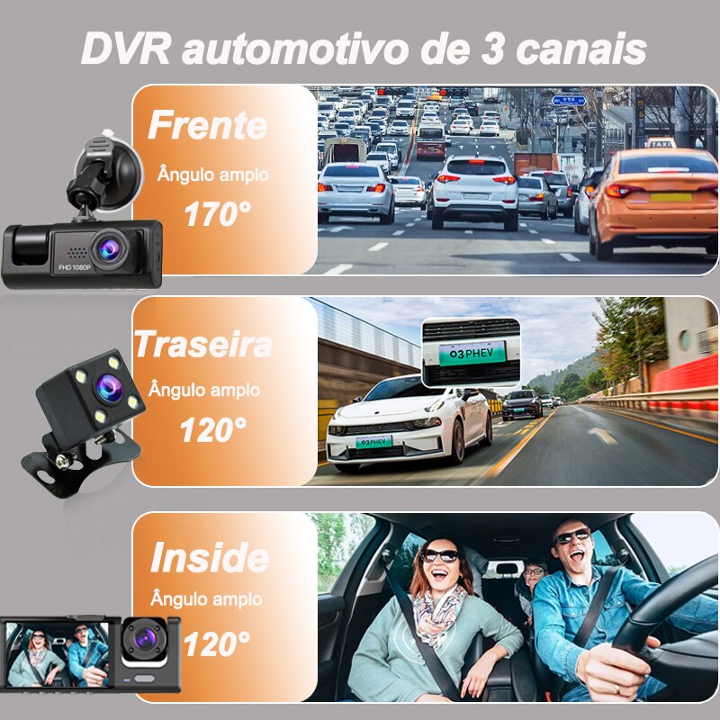 Câmera Veicular Dashcam360 com Cartão de 32GB de Brinde