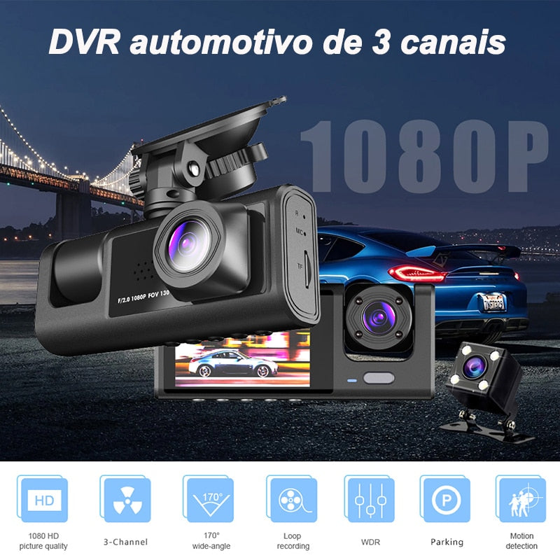 Câmera Veicular Dashcam360 com Cartão de 32GB de Brinde